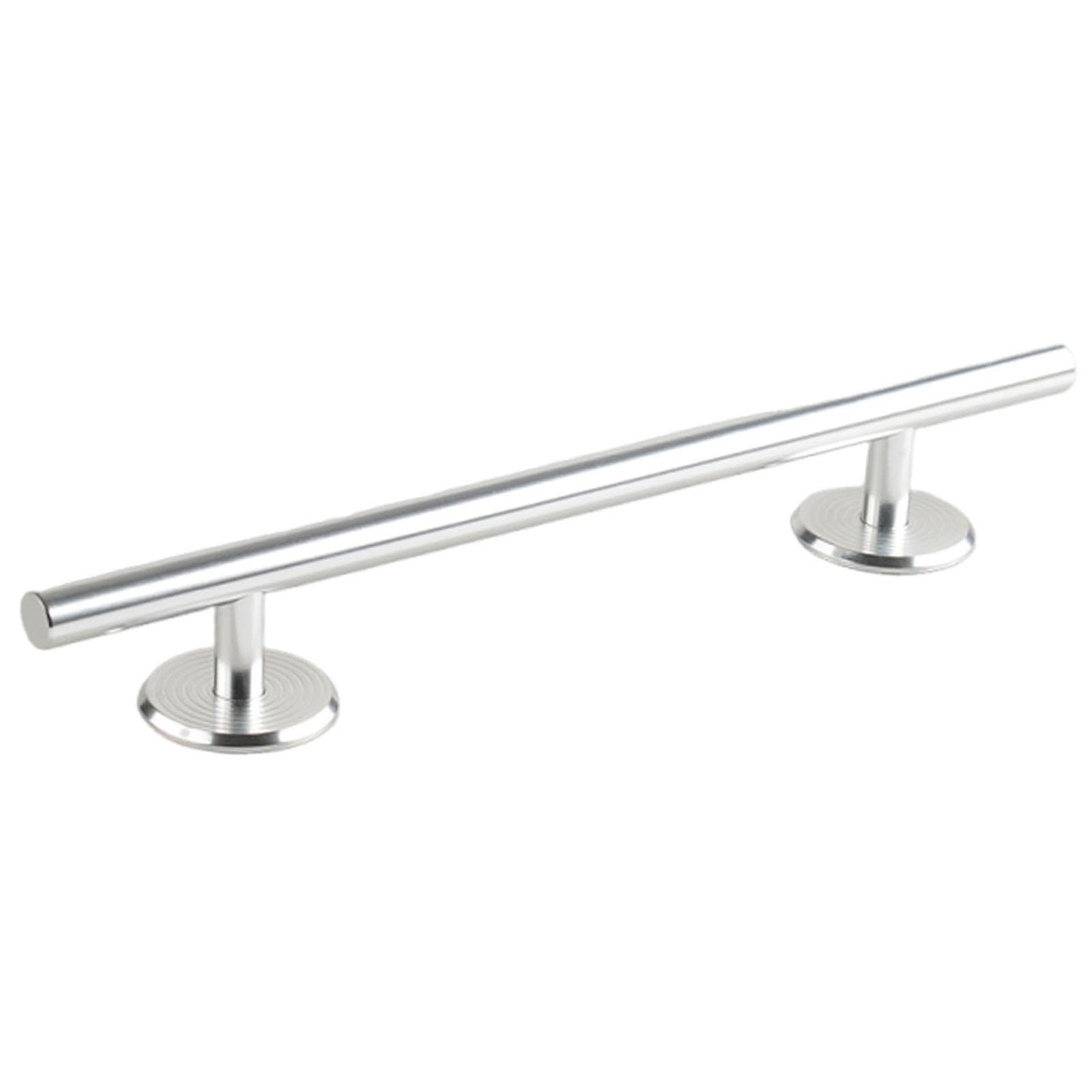 TISHITA Fingerboard 1 Pezzo Fingerboard Round Rail Ostacolo Ramp Rail Acciaio Inox Base Ponderata Superficie Rotonda Adatta a Fingerboarding Parchi Skate Min, Argento