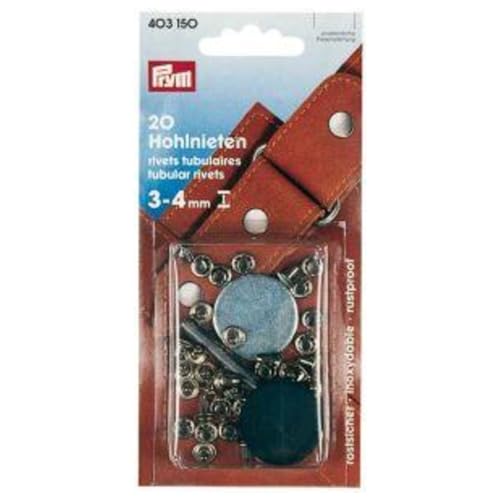 Prym Remache hueco de latón niquelado 7 mm