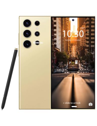 Image of C24 Ultra Unlocked Phone, 8GB+256GB Large Storage Smart Phone, Android 14 Cell Phone, 6800 mAh Battery Unlockedphone, 6.8-inch /5G Dual SIM [Works with T-Mobile, AT&T, Verizon] Golden
