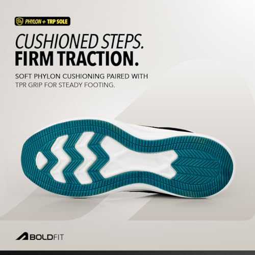 Image of Boldfit Walking Shoes for Women, Breathable Mesh Upper Cushioned Insole & Durable Sole Lightweight, Slip-Resistant Running Shoe for Daily Use Walking Shoes for Woman