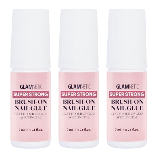 Glamnetic Super Strong Brush On Nail Glue (3 Bottles) |