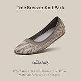 Allbirds Women’s Tree Breezer, Knit Ballet Flats, Slip-On Everyday Round Toe Shoes, Machine Washable Made with Natural Materials - Light Khaki (Rustic Brown Sole) - Knit - 5 Medium
