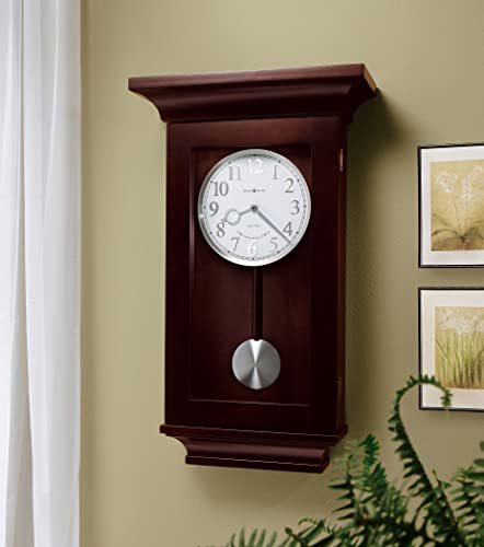 Howard Miller Gerrit Wall Clock 625-379 – Black Coffee With Quartz, Dual-Chime Movement #TOP3