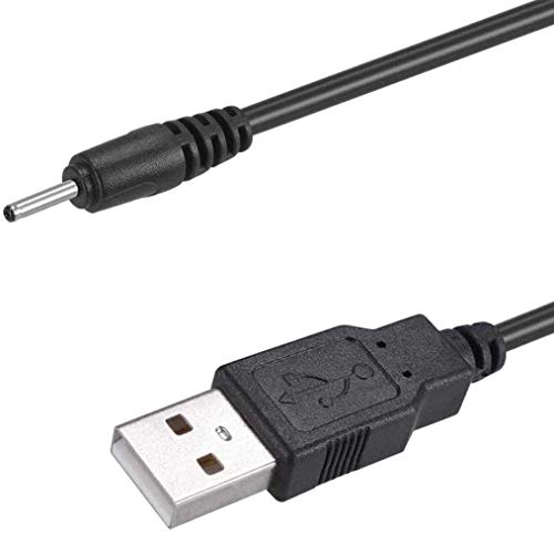 USB to DC 2.0mm Cable 3.3ft, USB 2.0 Type A Male to DC 2.0mm x 0.6mm 5 Volt DC Barrel Jack Power Adapter Connector Charging Cable，Used to charge phones, headphones, speakers, toys (Black - 1pc)