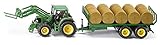 Bruder 01634 John Deere 6920 with front loader and bale transporter