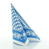 Einweg-Servietten 40 x 40 in Blau: 50 Stück mit ¼-Falz für unkomplizierte Partyplanung oder Gastronomie