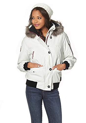 Preisvergleich Produktbild KangaROOS Damen Outdoor Jacke warm gefüttert abnehmbare Kapuze (38, Weiß)