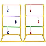 KH Yard/Lawn/Beach Ladder Ball Toss Game for Family with 6 Bolos and Waterproof Carry Bag