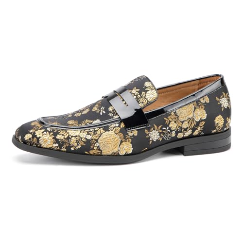 Image of JITAI Mens Velvet Loafers Dress Shoes Loafers for Men Tuxedo Suit Shoes