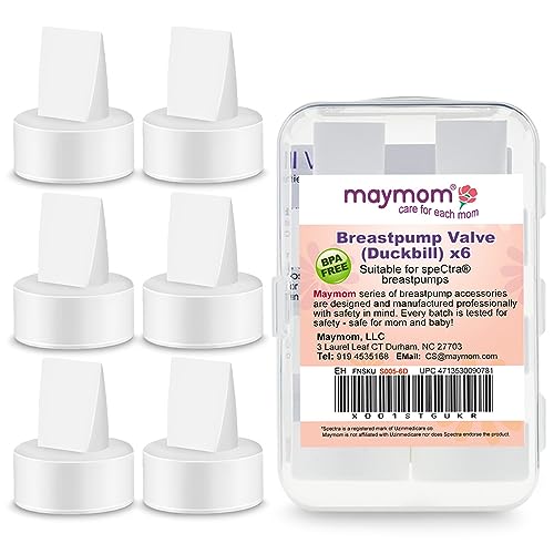 Maymom 6 Count Duckbill Valves Compatible with Spectra S1 Spectra S2 Spectra 9 Plus. Not Original Spectra Pump Parts Replace Spectra Duckbill Valve Not Original Spectra S2 Accessories (White x 6)