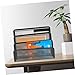 CONGARTENO Metal Mesh Desktop Organizer Document Holder Rack for Home Office Black Vertical File Sorter for Magazines Books Folders Storage Desk Shelf