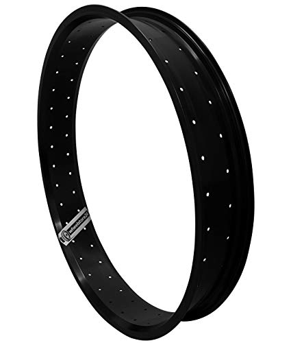 Jante en aluminium 72 trous anodisée noire pour vélo Fatbike Cruiser