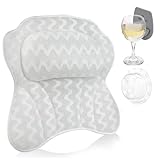 Charmont Spa Bathtub Pillow set, 3 in 1 Luxurious Bath Headrest for Neck and Back Support, with...
