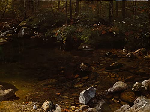 Affiche Toile Piscine ombragée Albert Bierstadt évasion nature sauvage décoration murale