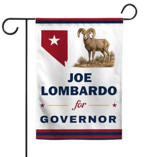 HUVITEE (12"x18") Joe Lombardo Garden Flag Governor 2026 Nevada Election Political Campaign Outdoor Home Patio Front Porch Yard Welcome Garden Flag Double Sided