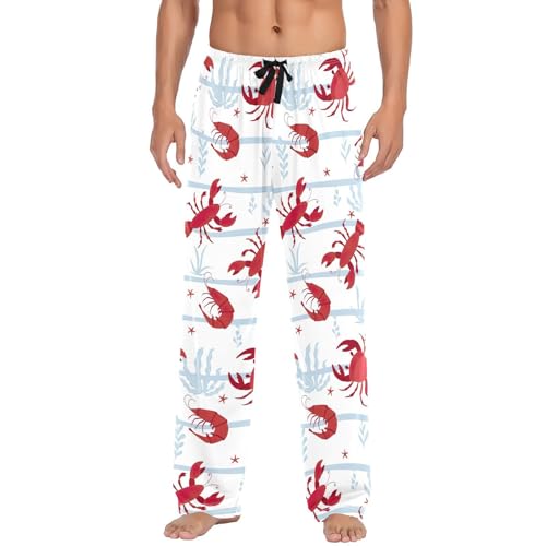 Joisal Funny Doodle Dogs Mens Cotton Pajamas Loose Men's Lounge Pants2