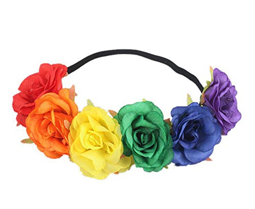 Love Sweety Boho - Diadema para el pelo, diseño floral - Multi color - Talla única