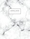 Cornell Notes Notebook: White Marble Cornell Note Paper Notes Taking Journal for School Students College Ruled Lined Large Notebook, 8.5 x 11 in