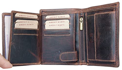 FLW Men's Brown Durable Oiled Genuine Leather Wallet Pedro with RFID (Data Protection)4