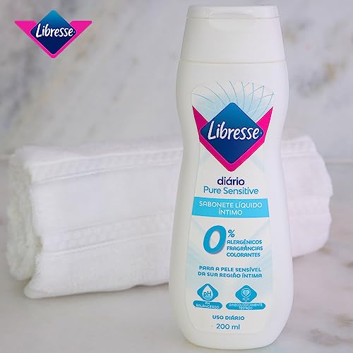 Libresse Sabonete Íntimo Pure Sensitive, Sabonte Líquido Íntimo Feminino, 200ml