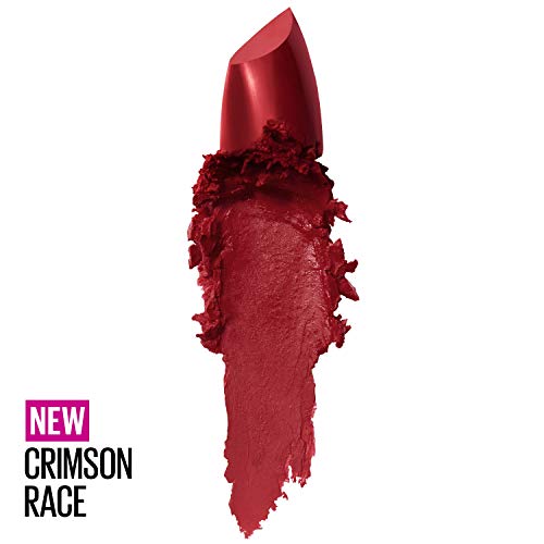 Image of Maybelline Color Sensational Lipstick, Lip Makeup, Cream Finish, Hydrating Lipstick, Nude, Pink, Red, Plum Lip Color, Crimson Race, 0.15 oz. (Packaging May Vary)