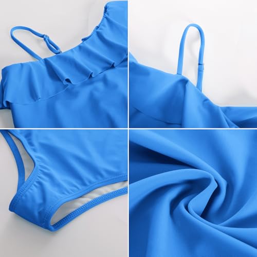 Image of GRACE KARIN Girls One Piece Swimsuits with Mesh Skirt Bathing Suit Swimwear 6-14Y