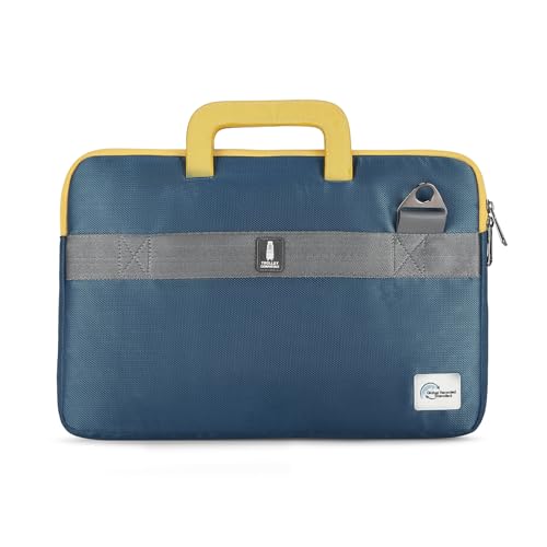 Image of uppercase Pulse Laptop Sleeve, Multi-Textured Quilted Design, Quick Access Pocket, Trolley Sleeve, Slide-in Handle & Detachable Shoulder Strap, Ideal for Men & Women | Office & Travel