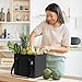 BagGroup Reusable Grocery Bags or Shopping Bags, 4 Pack - Durable and Foldable Large Tote Bags for Groceries - Reinforced Bottom & Handles