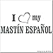 cartattoo4you® AI-01289 | I Love (als Herz) My MASTIN Espanol | Autoaufkleber Aufkleber Farbe anthrazit, in 24 Farben erhältlich, glänzend 17 x 7 cm Waschstrassenfest, Motiv Copyright by dh-Folien