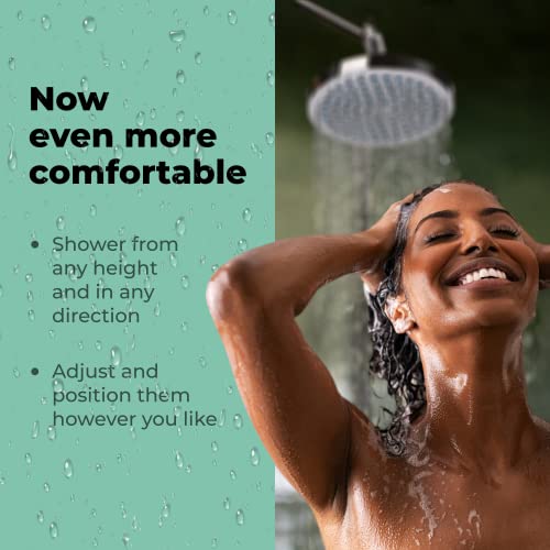 Lokby 11" Shower Head Extension - Anti-Leakage Shower Extension - Adjustable Shower Arm Fits Any Rain, Rainfall Or Handheld Shower Heads - Shower Head Height Extender - Rust Proof Materials - Chrome #TOP5