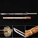 Ninja Sword, Fully Handmade Japanese Samurai Sword 1060 High Carbon Steel Double Edge Sharpened with Center Concave Fluted Shape