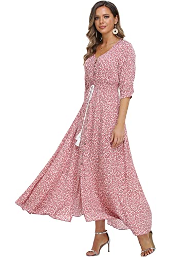 Image of Casual Summer Dresses for Women 2026 Maxi Dress Flowy Bohemian Beach Party