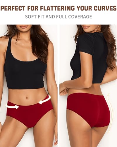 CULAYII Womens Underwear Seamless Hipster Panties Wicking Underwear Soft Stretch Breathable Ladies Low Waisted Underwear2