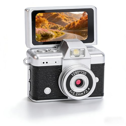Mini appareil photo pour selfies reussis grace a l'ecran rabattable et video 1080P