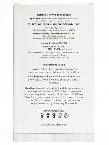 Image of EM5 Maritime EDP Perfume for Men | Fresh Spicy Lavender Woody Aquatic Fragrance | Strong and Long Lasting Eau de Parfum Spray | Luxury Gift for Him