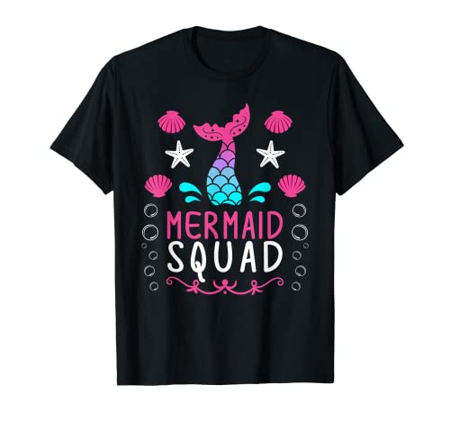 Family Matching Birthday Mermaid Squad Camiseta