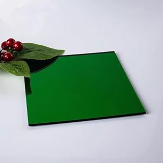Set of 2 Acrylic Green Mirror Sheet,1/16'' Dark Green Mirrored Acrylic Lucite Plexiglass Sheet (Actual Size 11.875