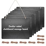 TETEWEVER 8 Stück Kreidetafel zum Aufhängen 17×23 cm Kreidetafel Klein zum Beschriften Wand Notiztafel Schiefertafel Tafeln zum Beschriften, für den Heimgebrauch Hochzeiten Geburtstage Partys