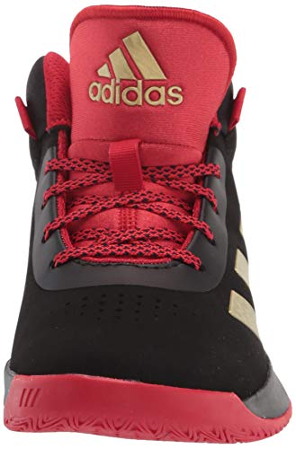 image for adidas unisex child Cross Em Up 5 Wide Basketball Shoe, Black/Gold Met