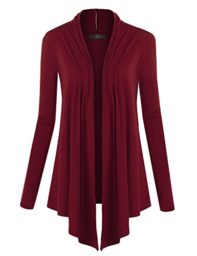 Image of Made By Johnny Women's Open Front Cardigan Lightweight Soft Drape Long Sleeve Cardigan for Work Travel Casual