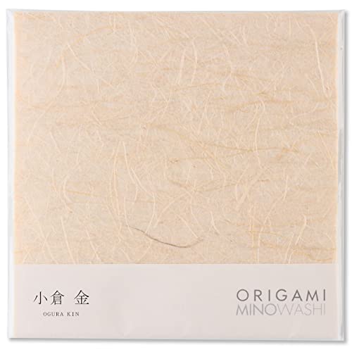 Japanisches Traditionelles Mino Washi Origami Papier 15.5 cm, 20 Blatt - Hochwertiges Washi Papier, Natürliche Hanffaser Textur (Kin Gold) Cover