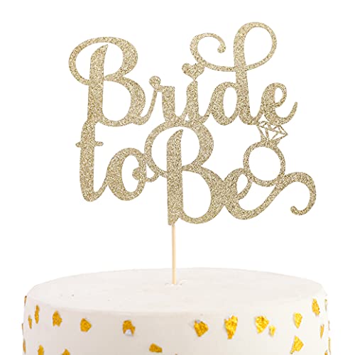 Gold Bridal Shower Cake Topper - Bridal Shower Decorations, Gold Bride To Be Cake Topper,Best Bridal Wedding Supplies #TOP4