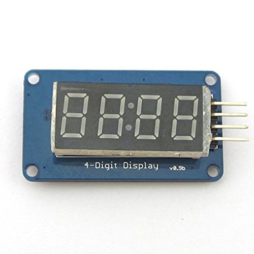 HiLetgo 2pcs 0.36" 4-Digit LED Tube Segment Display Module Red Common Anode TM1637 Drive Chip LED Tube Clock Display for Arduino