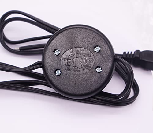 Twtade Foot Switch Floor Foot Inline Pedal Push Switch With Wire Plug Round Lamp Light Foot Control Footswitch Ac 125V For Christmas Tree Lamp Christmas Decoration Djt-Bk-1.5M #TOP6