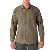 NAVISKIN Men's UPF 50+ Sun Protection Outdoor Long Sleeve Shirt Lightweight Quick-Dry Cooling Fishing Shirts