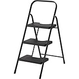 アイリスプラザ 折り畳みステップ 3段 KC-7093NL1 ブラック 踏み台 脚立 軽量 幅約41×奥行約73×高さ約95 耐荷重150kg 新生活