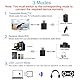 EasyULT USB Bluetooth 5.0 Adapter, 3-in-1 Empfänger und Transmitter, Tragbarer Mini Audio Adapter Sender Receiver mit 2X 3.5mm Digitales Audiokabel für PC/Kopfhörer/TV/Auto(schwarz)