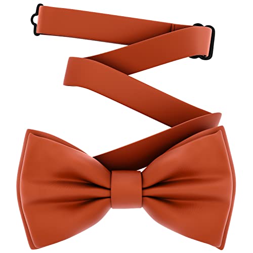 Image of Adam Young Men's Bow Ties Pre-Tied Style Formal Satin Classic Bowtie for Tuxedo Faux Silk