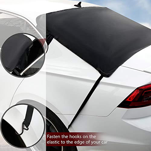 image for BBTO 2 Pieces Car Windshield Snow Cover Ice Frost Protector Windproof 