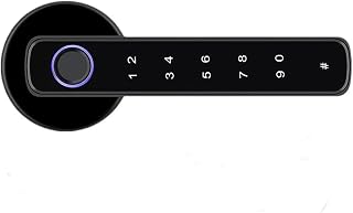 NEWFUN Cerradura Inteligente, Fechadura Inteligente, Adecuado para Puertas Interiores con un Grosor de 35-55 Milímetros, Cuatro Variantes de Apertura, Negro